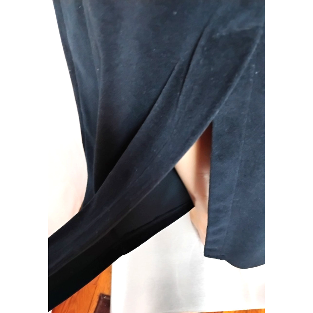 Black Velour Maxi Skirt Elastic Waist Goth Boho Romantic - Picture 5 of 11